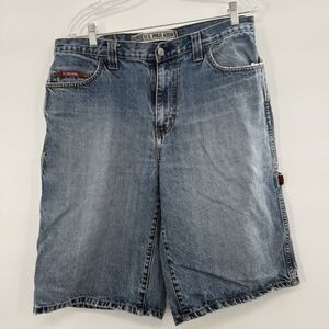 VTG US Polo Assn Shorts Mens 34 Blue Baggy Carpenter 12" Hammer Loop Hip Hop Y2K